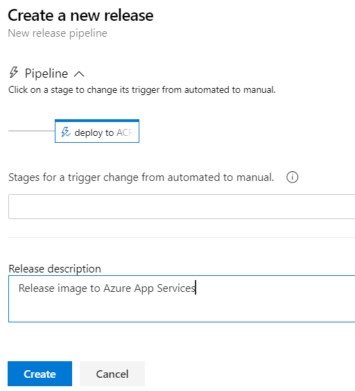 Create Release - Azure DevOps Pipelines