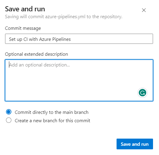 Configuring a build pipeline on Azure DevOps